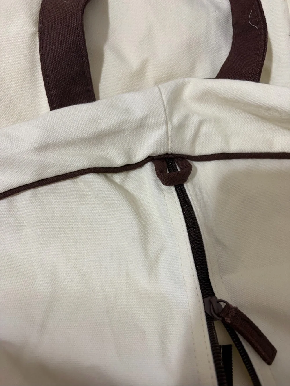 HERMES Travel Creme Storage Garment Bag Dress Cotton Canvas Large Authentic